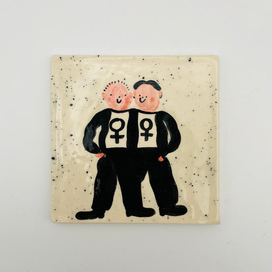 Leather Dyke ceramic tile ~ 4