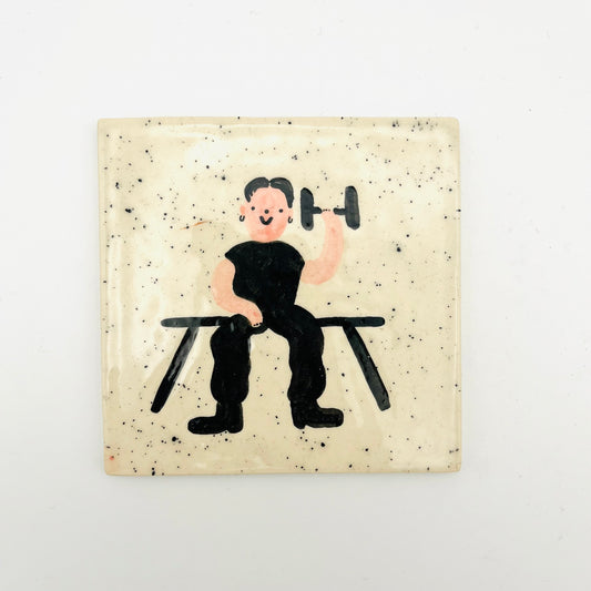 (Copy) Leather Dyke ceramic tile ~ 6