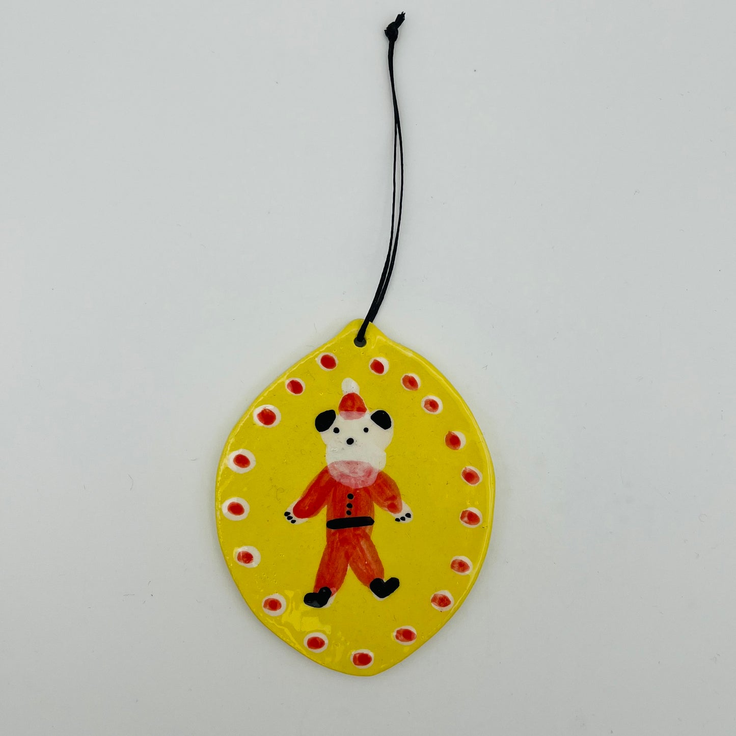 Santa puppy hanging decoration