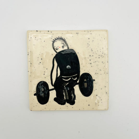 Leather Dyke ceramic tile ~ 2