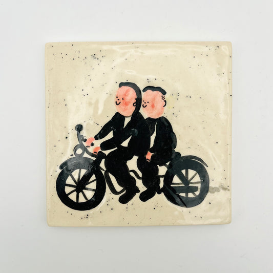 Leather Dyke ceramic tile ~ 5