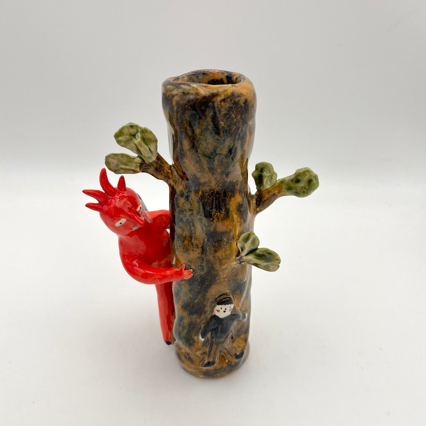 Krampus candle holder