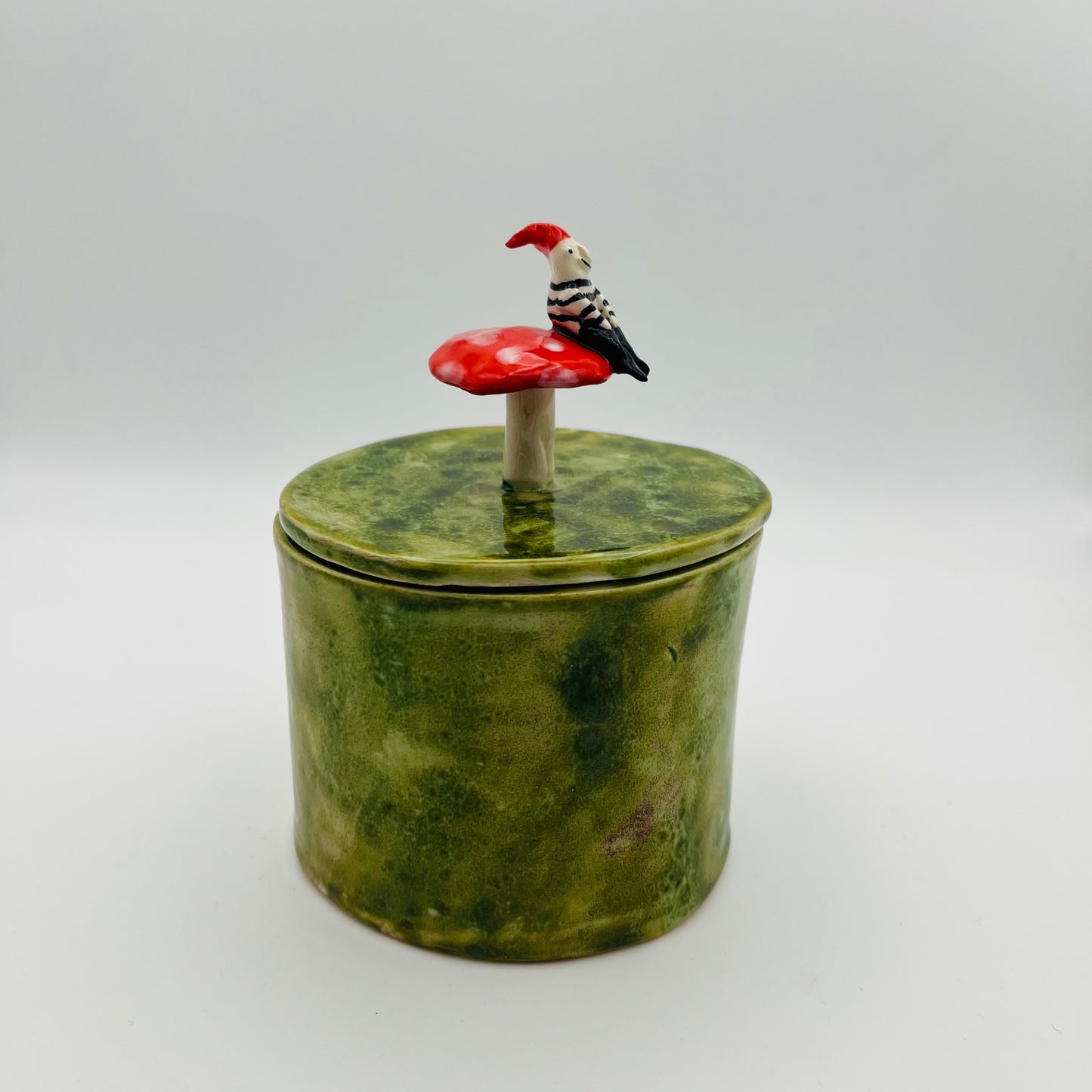 Gnome lidded pot