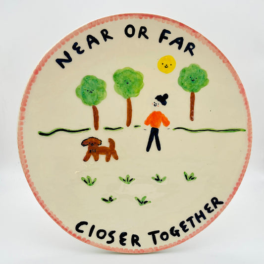 Near or far closer together ceramic plate
