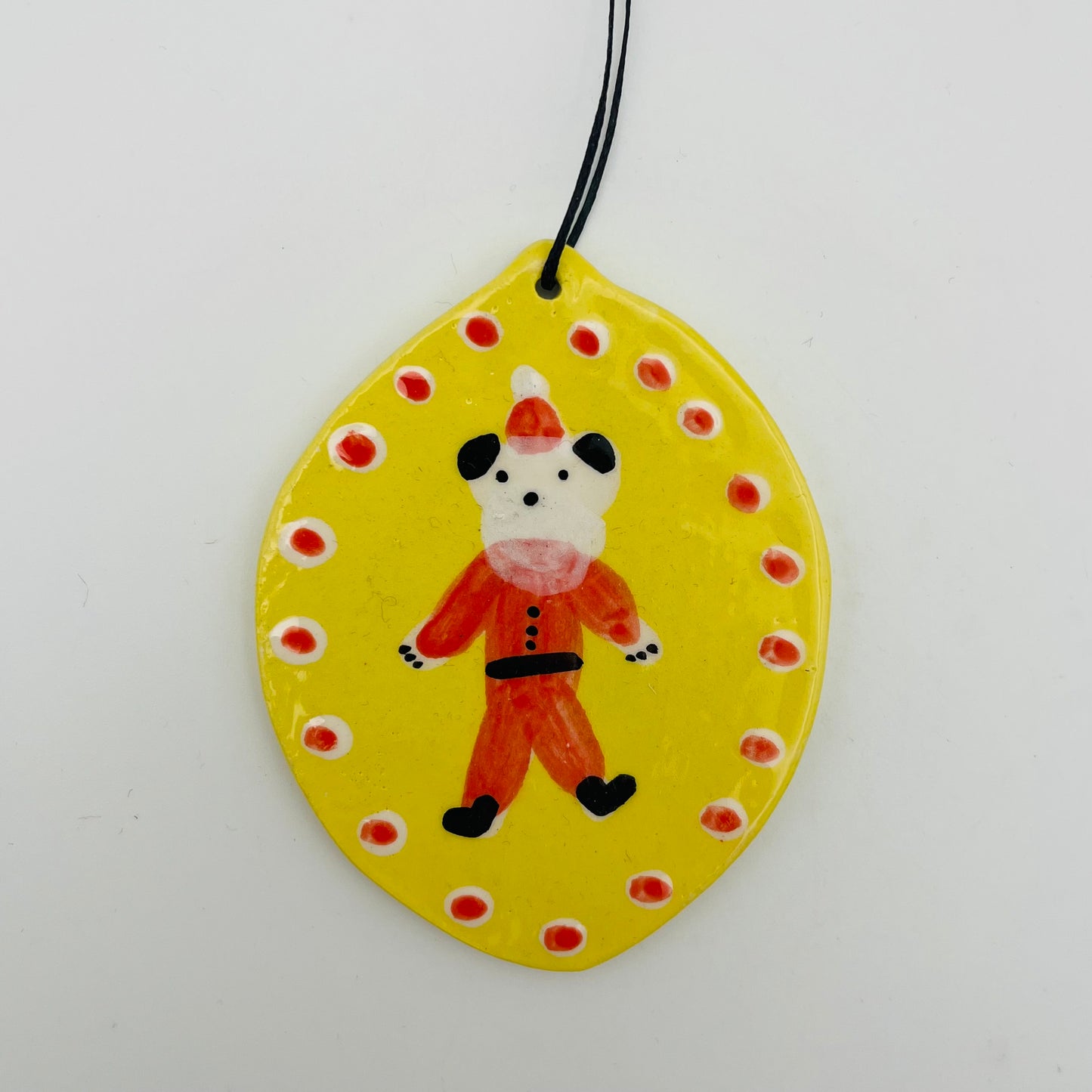 Santa puppy hanging decoration