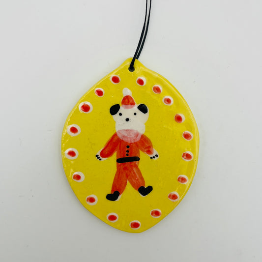 Santa puppy hanging decoration