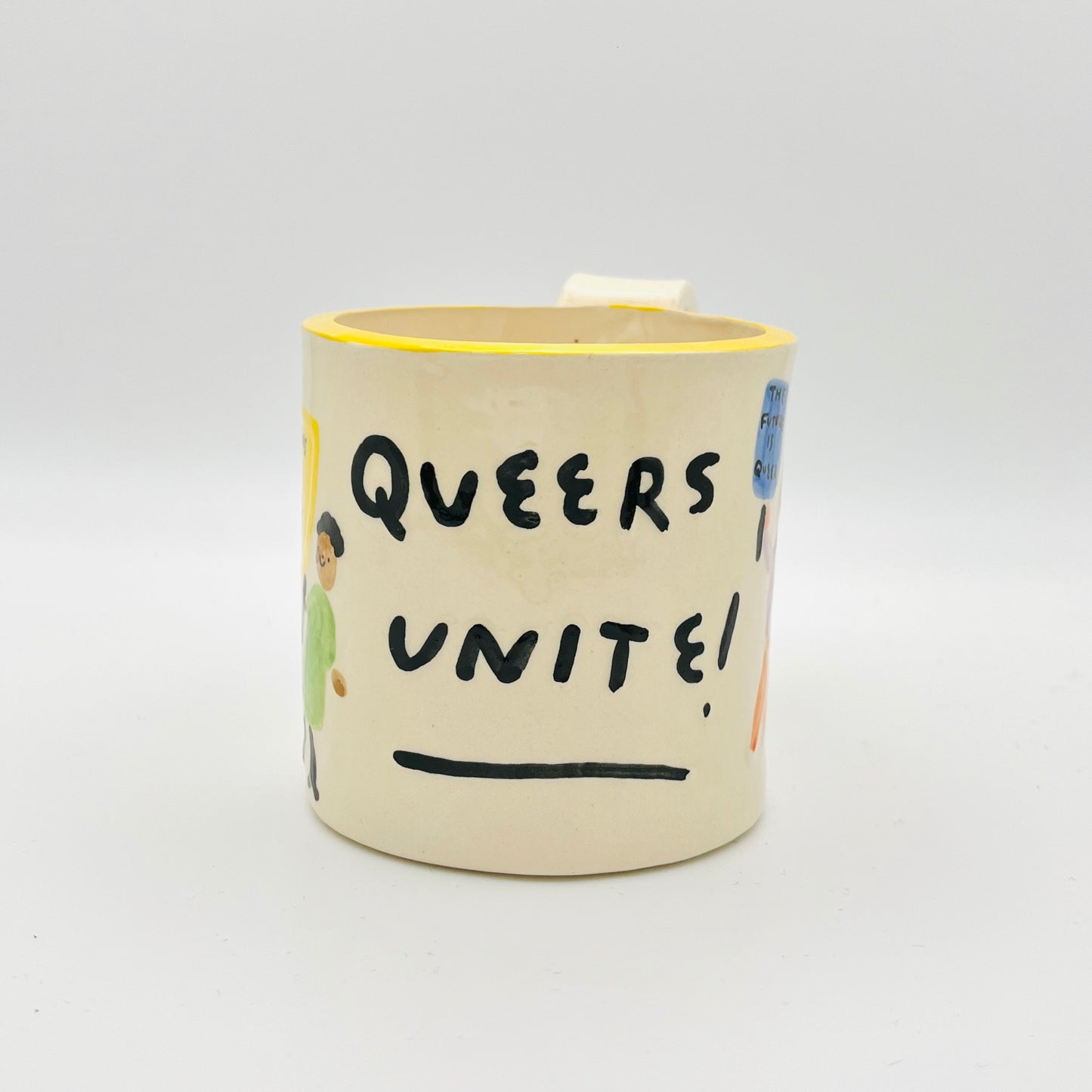 Queers unite ceramic mug