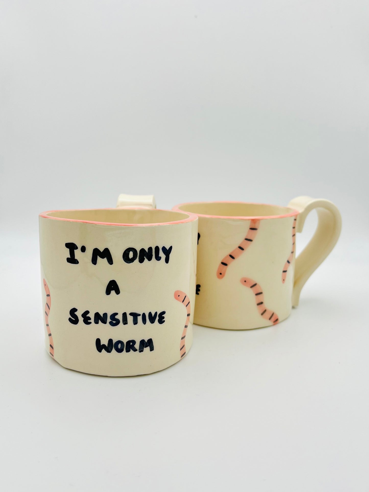 I’m Only A Sensitive Worm Ceramic Mug