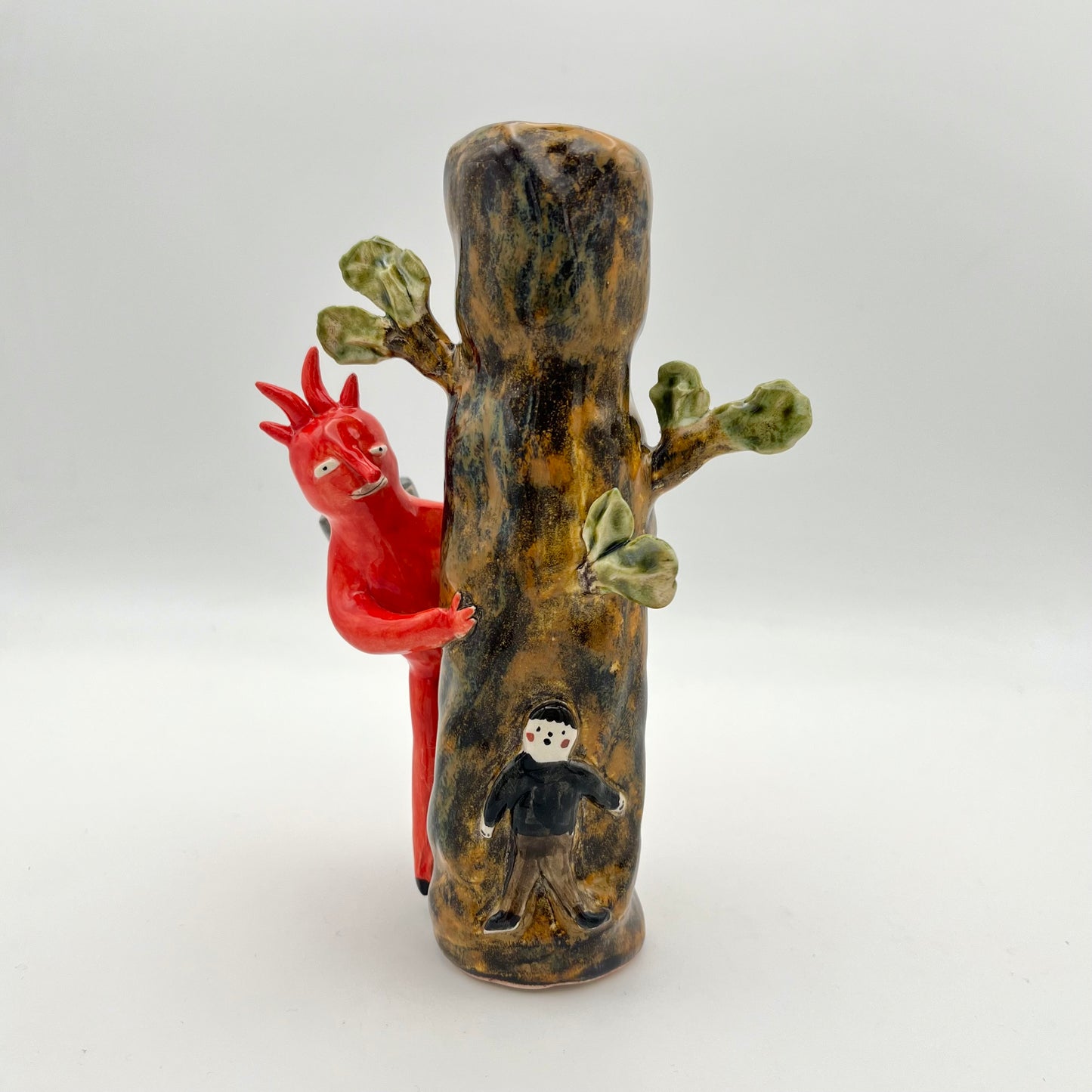 Krampus candle holder