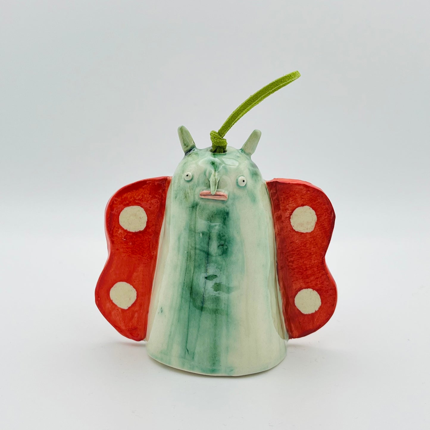 Ceramic butterfly bell