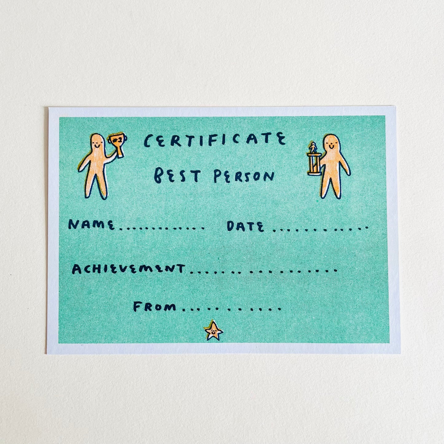 certificate for best person