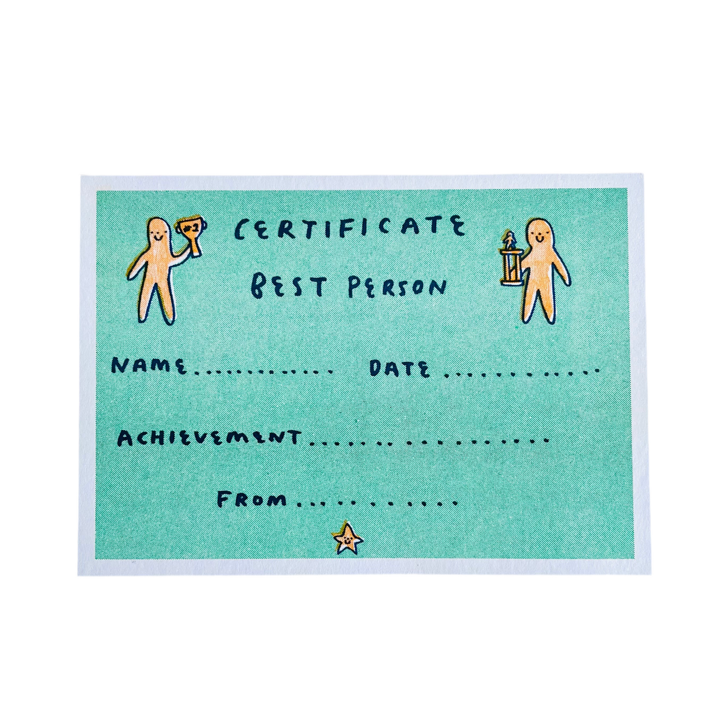 certificate for best person