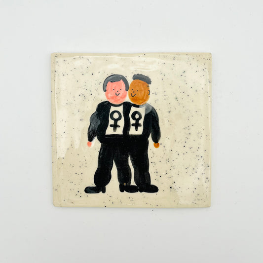 Leather Dyke ceramic tile ~ 1