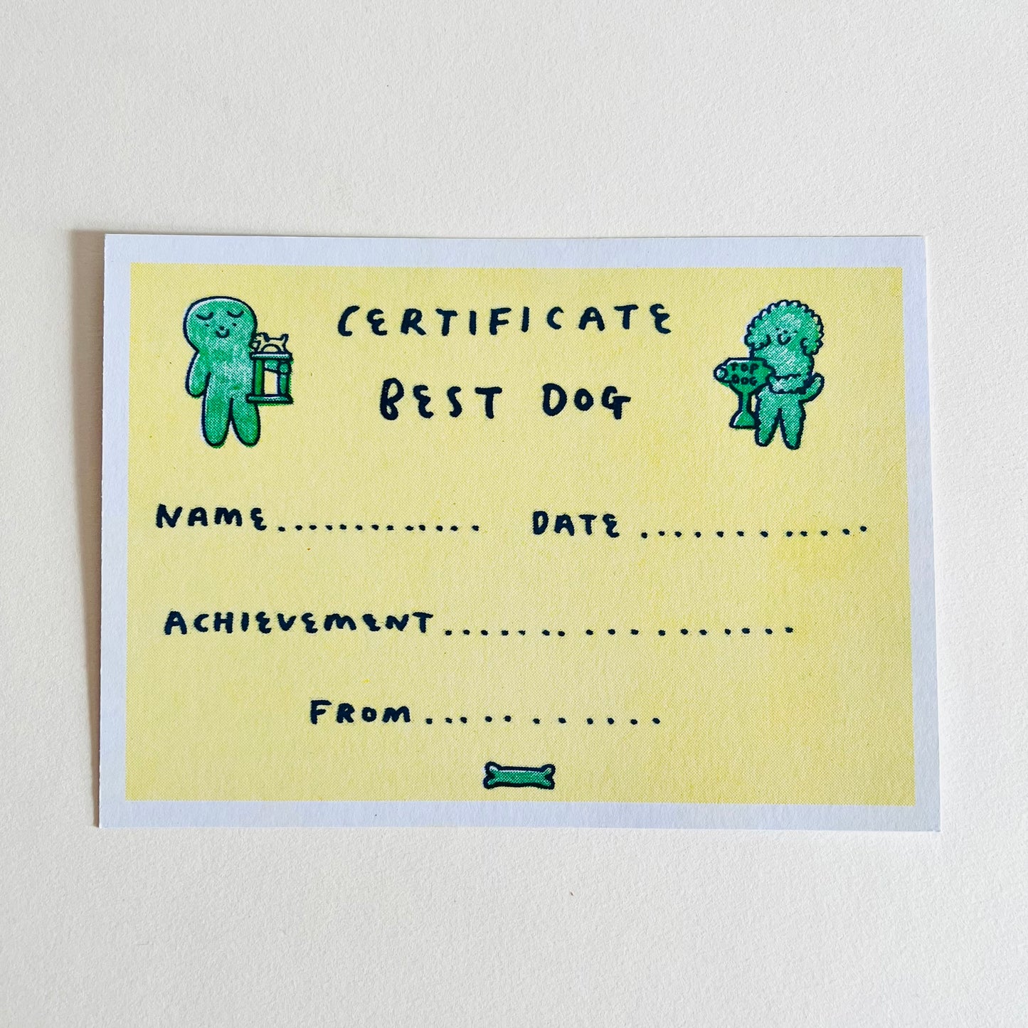 certificate for best Dog